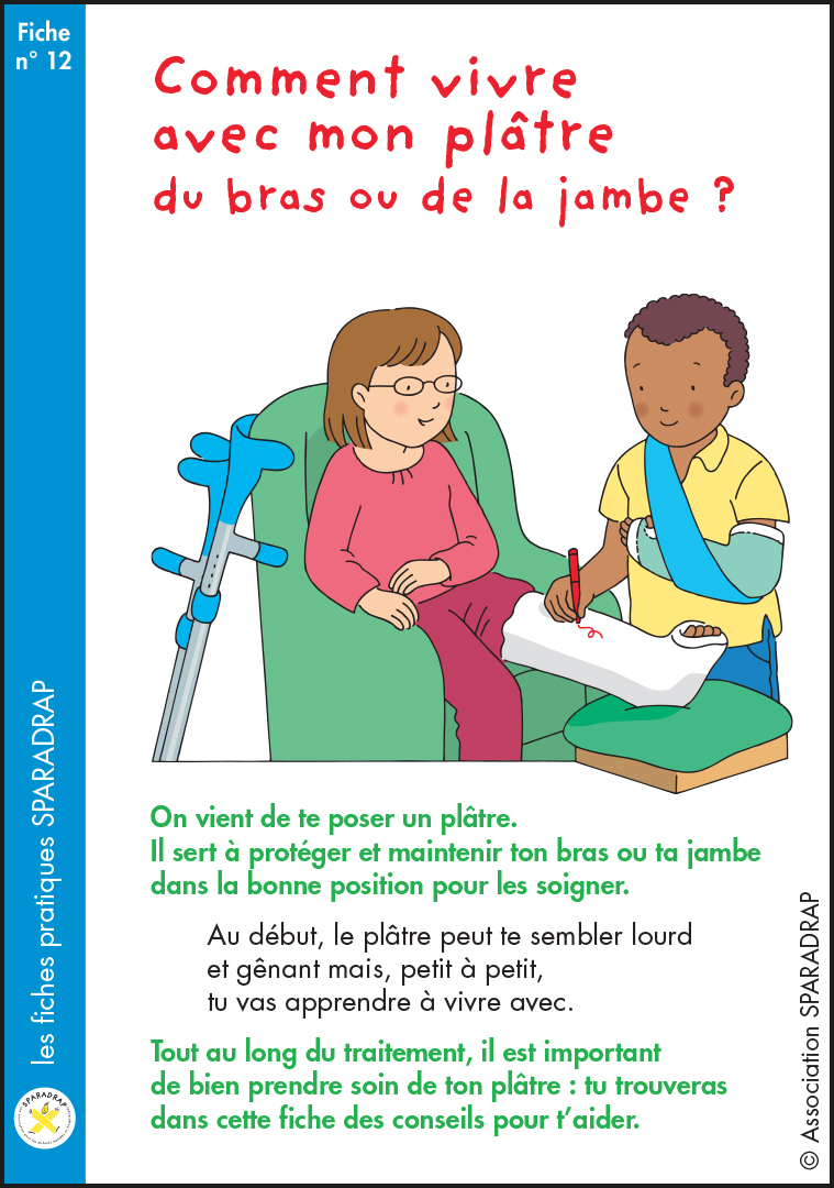 Couverture de la fiche "Comment vivre avec un plâtre du bras ou de la jambe ?"