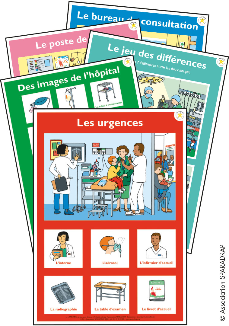 Visuels des affichettes du LOTOPITAL 