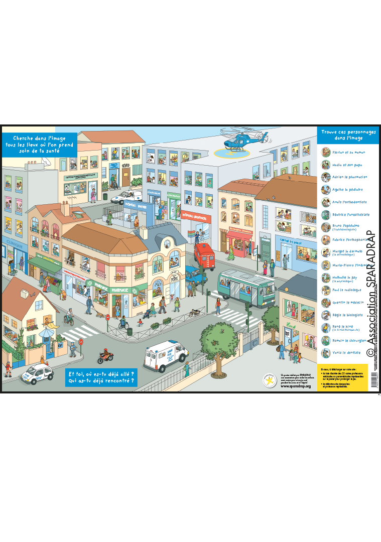 Visuel du poster "Les lieux où l'on prend soin de ta santé"