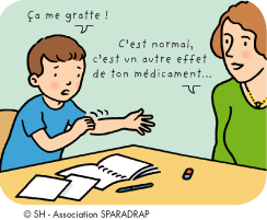 Ca me gratte ! C'est un effet de ton médicament