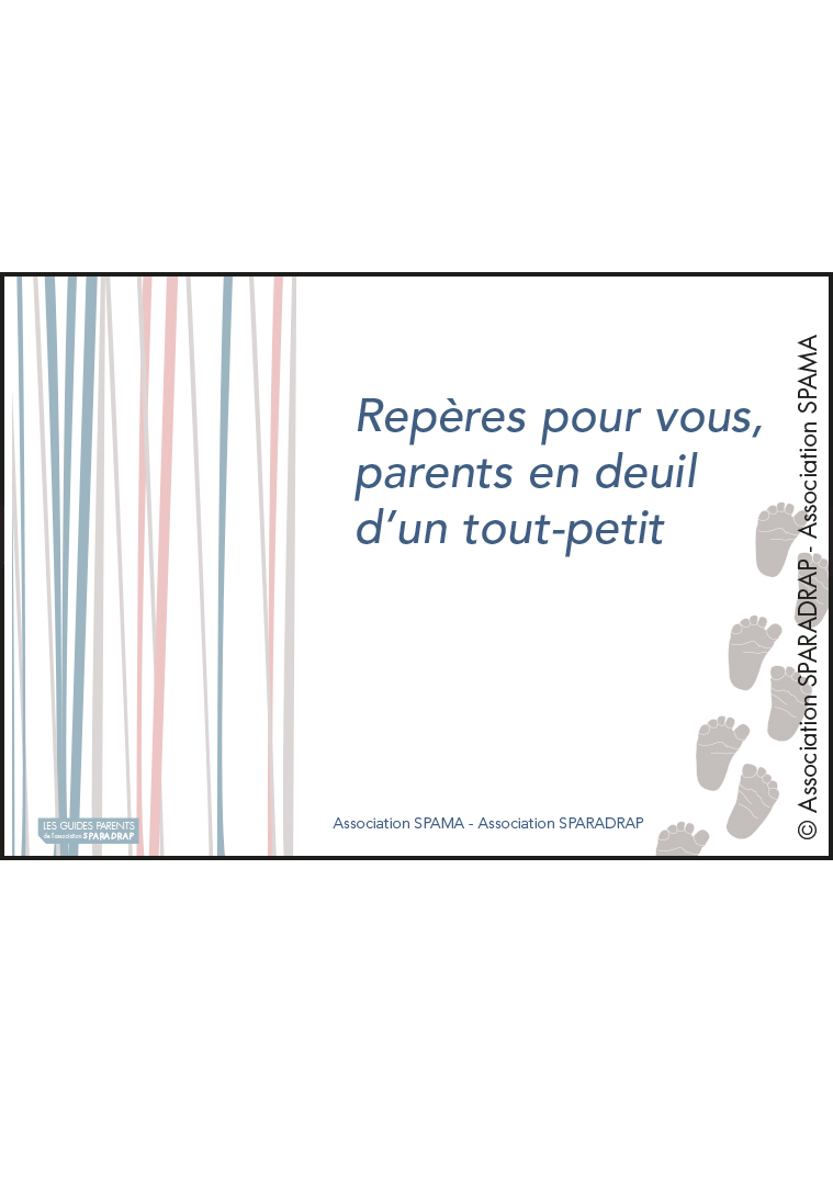 Couverture du guide "Repères pour vous, parents en deuil d'un tout-petit"