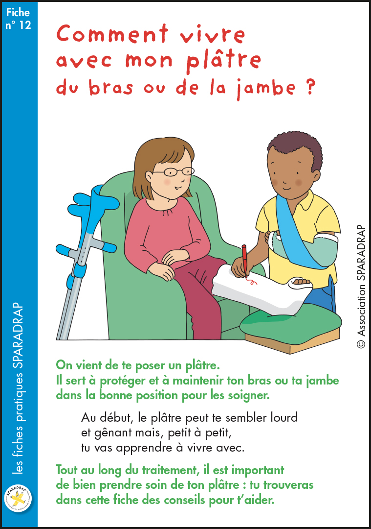 Couverture de la fiche "Comment vivre avec un plâtre du bras ou de la jambe ?"