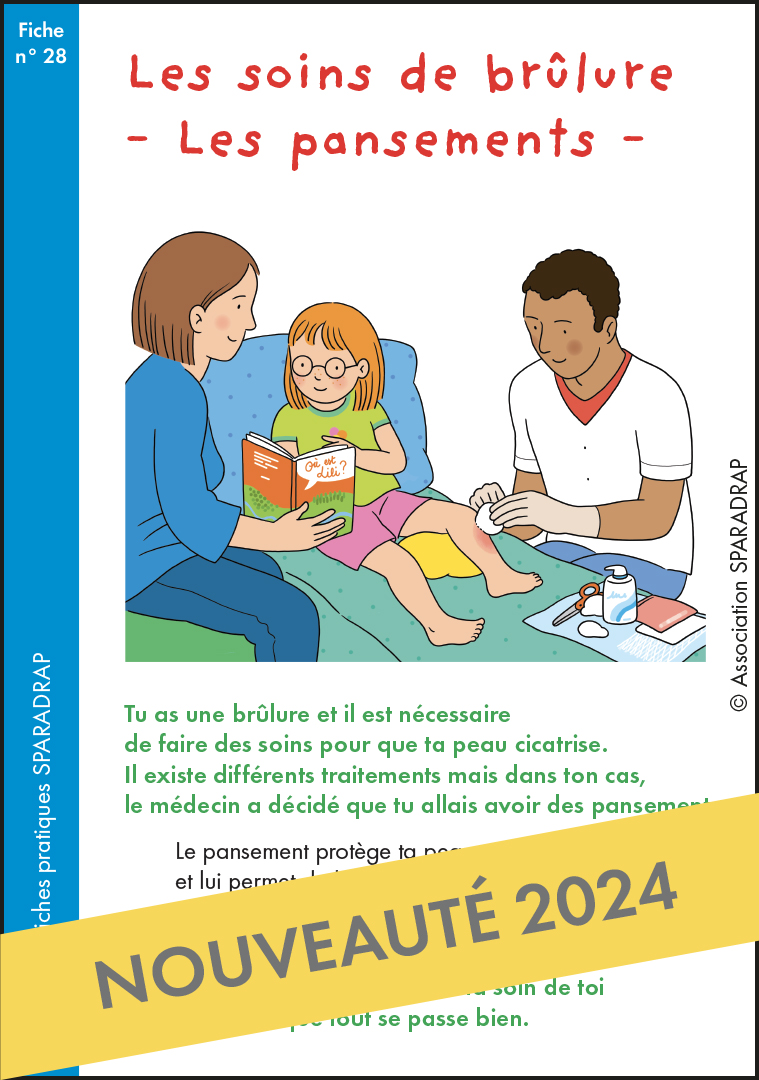 Une nouvelle fiche pour expliquer les soins de brûlure aux enfants et à leurs parents