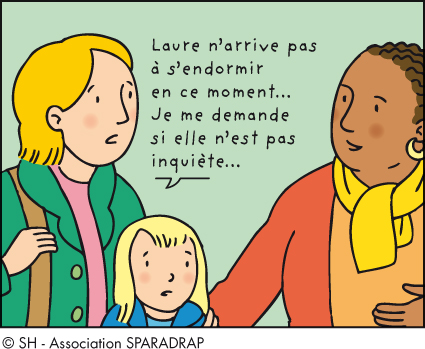 Laure n'arrive pas à s'endormir en ce moment, je me demande si elle n'est pas inquiète