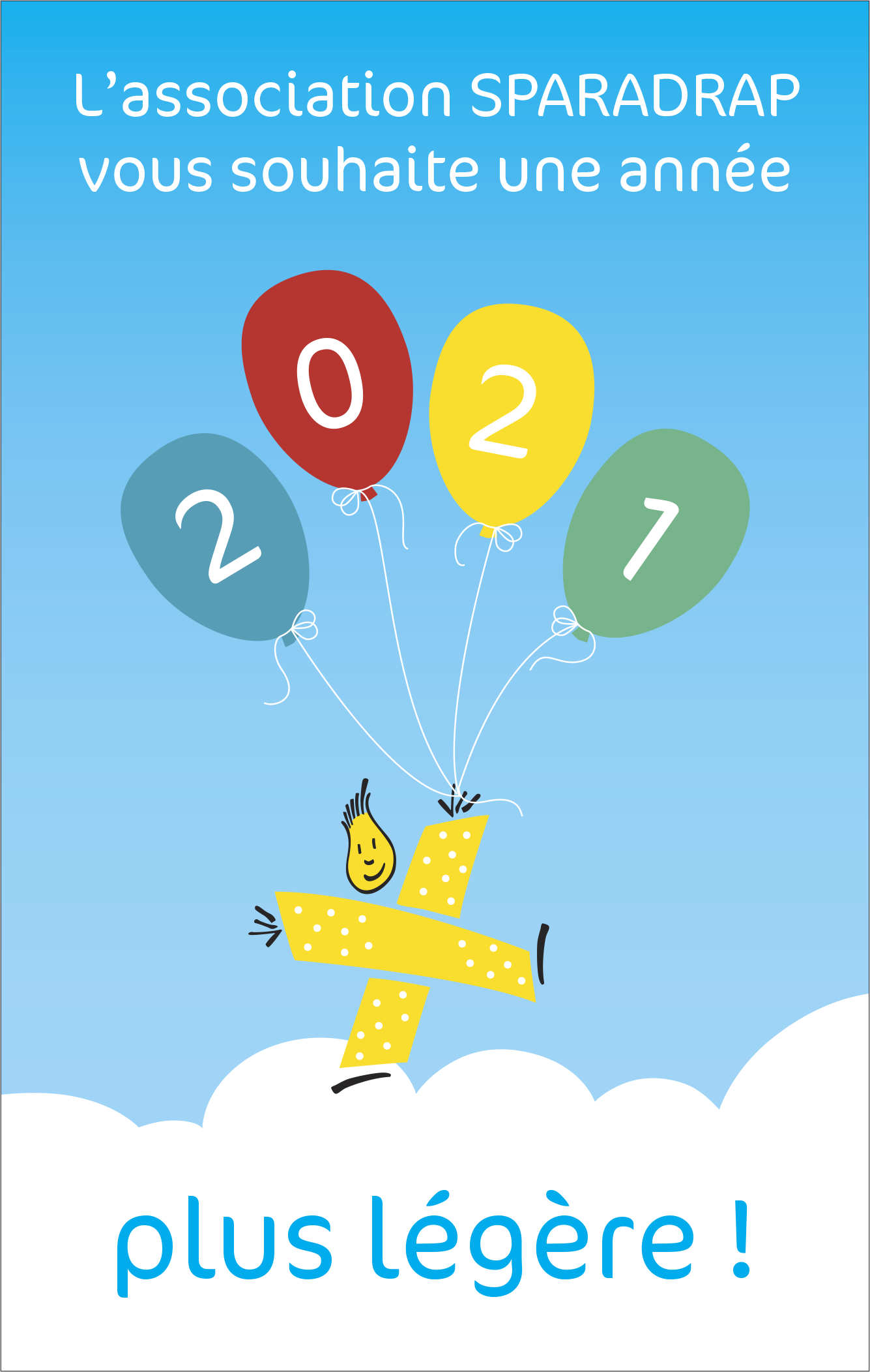 L'association SPARADRAP vous souhaite une année 2021 plus légère !