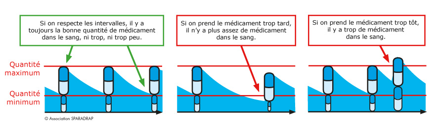 Effet des médicaments dans le temps