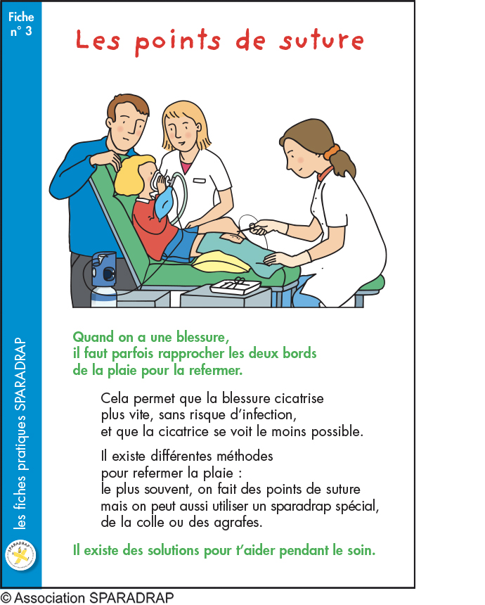 Fiche enfant - Les points de suture : comment avoir moins mal ?