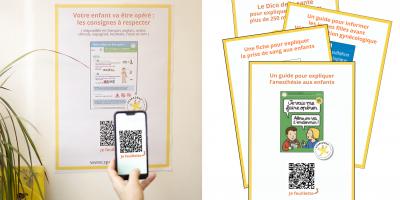 Affichettes QR-code pour orienter les familles vers nos supports