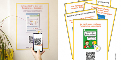 Affichettes QR-code pour orienter les familles vers nos supports