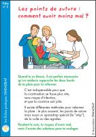 Couverture de la fiche "Les points de suture : comment avoir moins mal ?