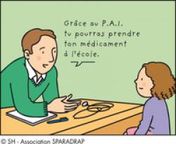 Un médecin à sa jeune patiente: "Grâce au P.A.I. tu pourras prendre ton médicament à l'école"