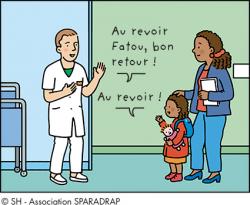 Départ d'un enfant de l'hôpital de jour