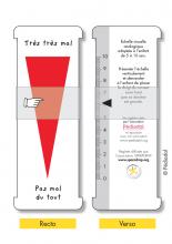 Visuels recto et verso de la réglette EVA d'autoévaluation de la douleur